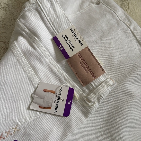 SCOTCH & SODA High Rise Slim Jeans Size 14 | NWT | Sculpting Fit Euro Streetwear - Picture 10 of 12